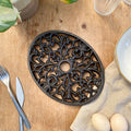 Metal Trivet Ornate Oval image 0