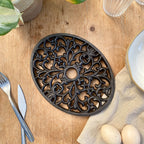 Metal Trivet Ornate Oval image 0