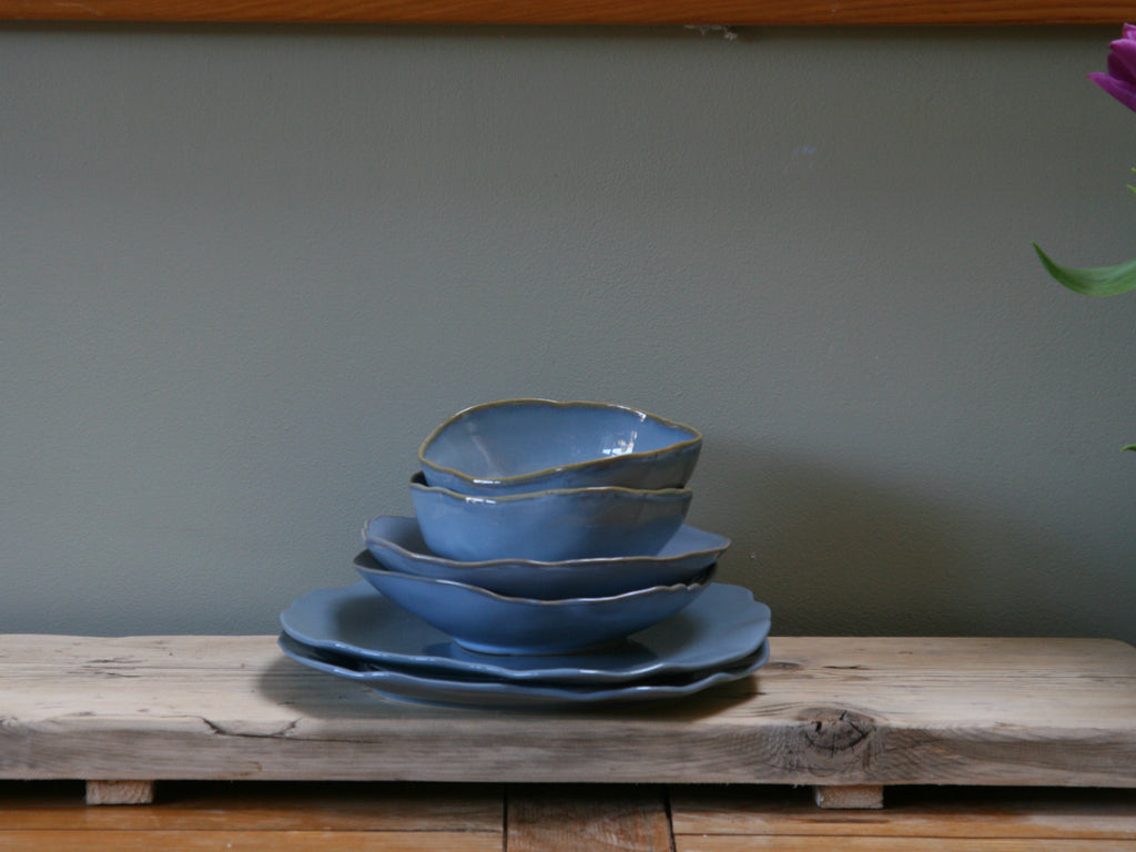 Eden Ceramic Pasta Bowl Set of 2 - Ocean Blue image 6