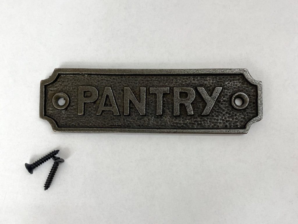 Pantry Door Plaque - Antique Iron image 1