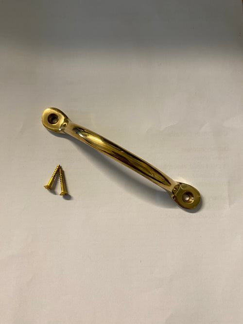 Bow Pull Handle - Polished Brass image 1