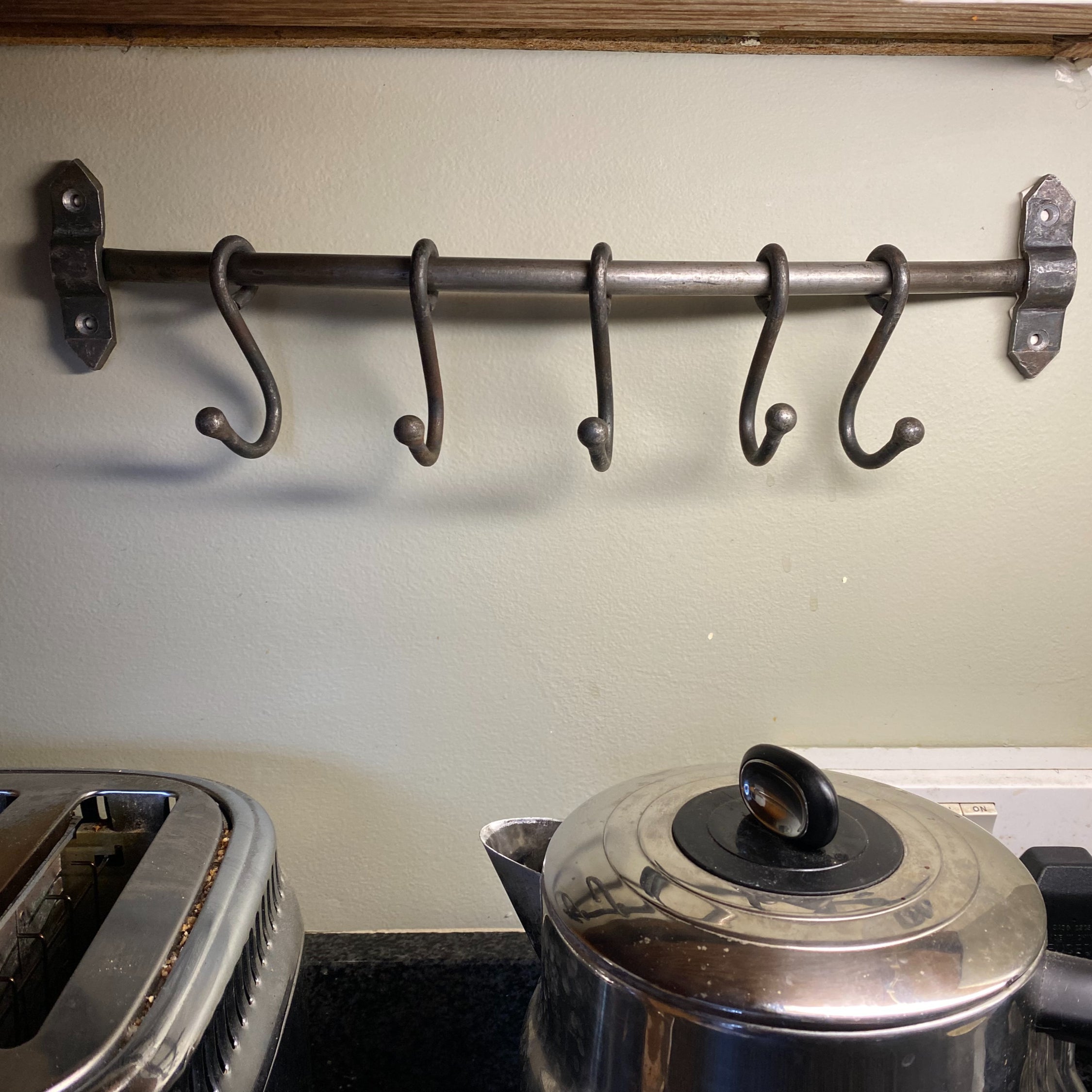 Kitchen Utensil Rail - Antique Iron image 3