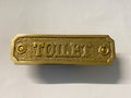 Bathroom Plaque Toilet Sign - Solid Brass image 0