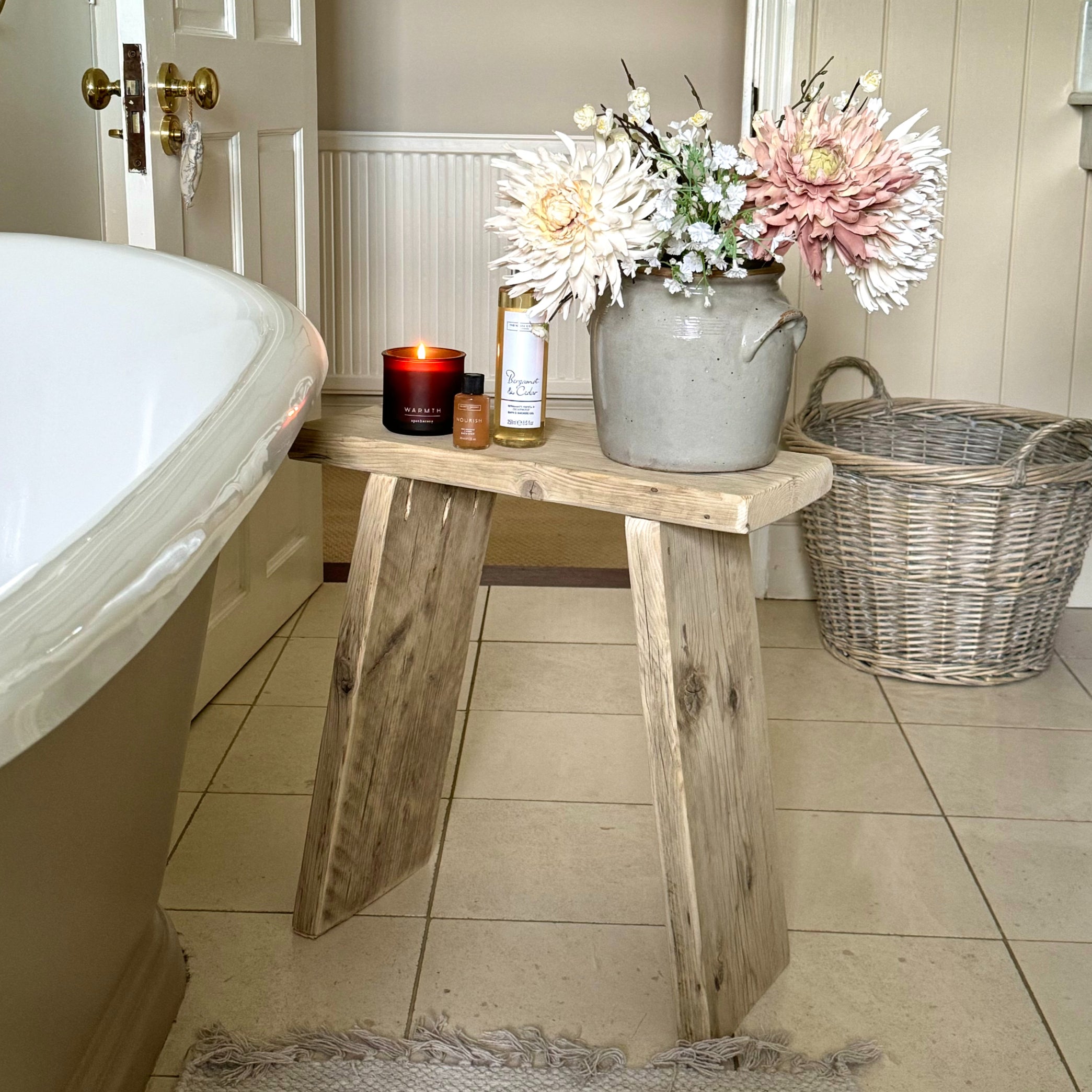 Reclaimed Wood Rustic Bench image 3