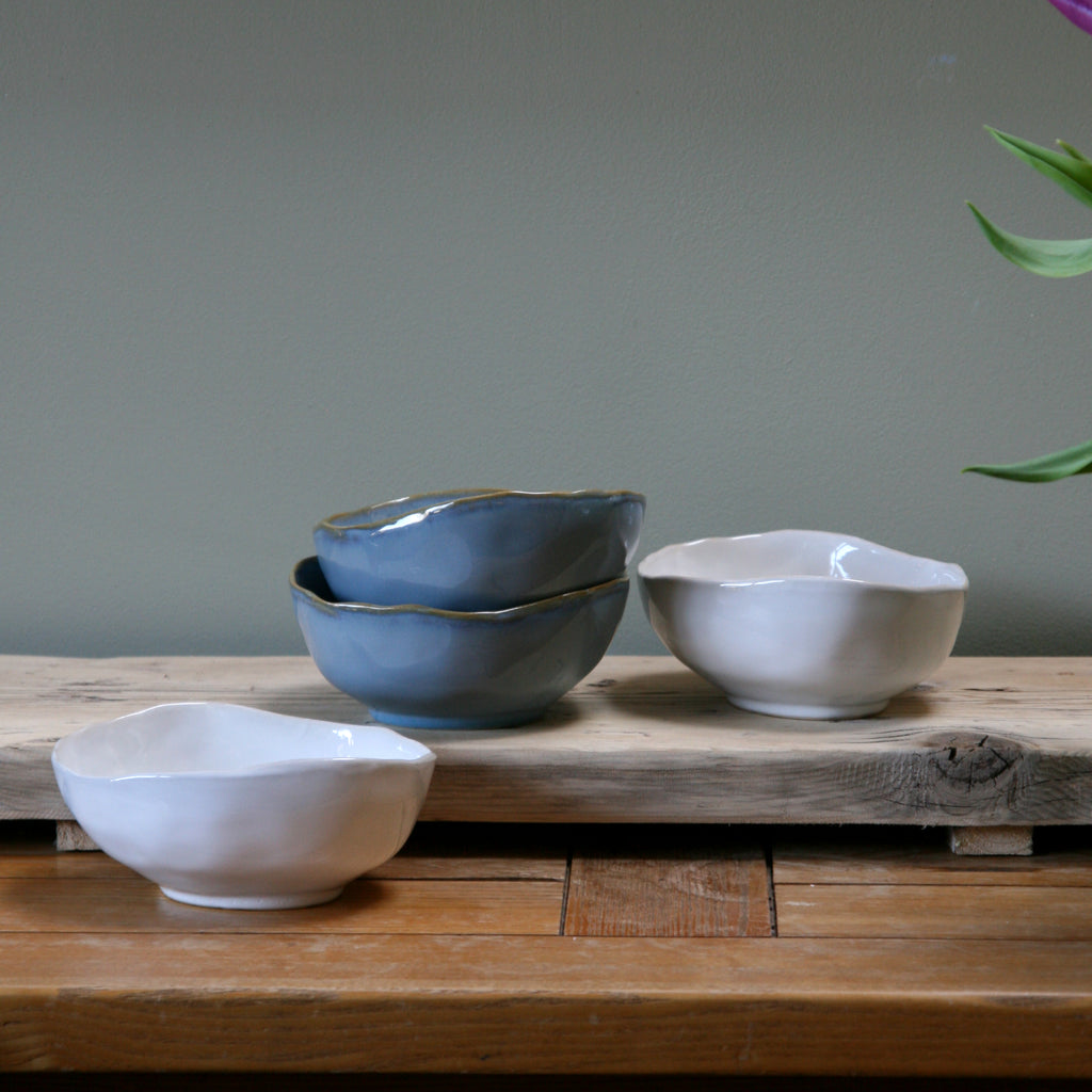 Ceramic Cereal Bowl Set of 2 - Ocean Blue image 1