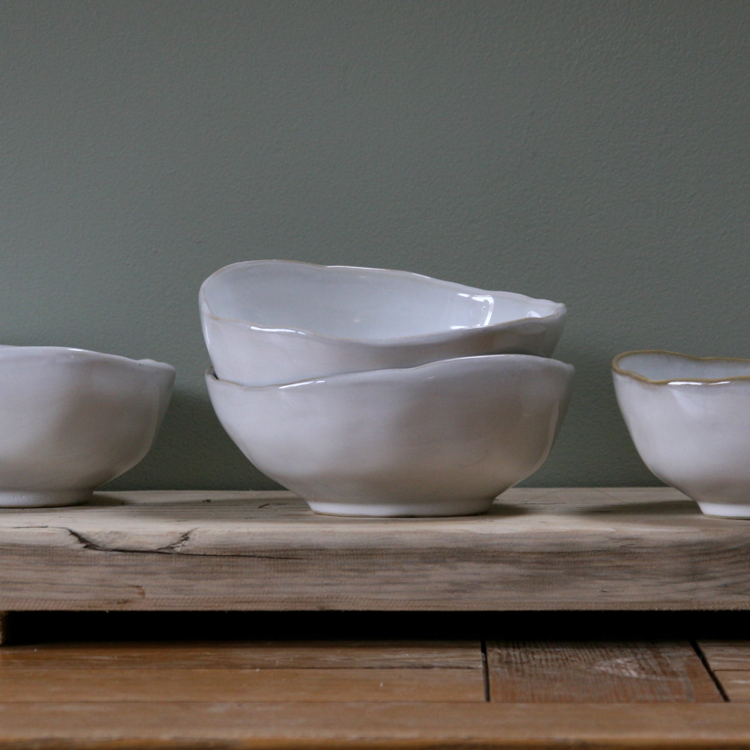 Eden Ceramic Cereal Bowl Set of 2 - Oyster White image 0