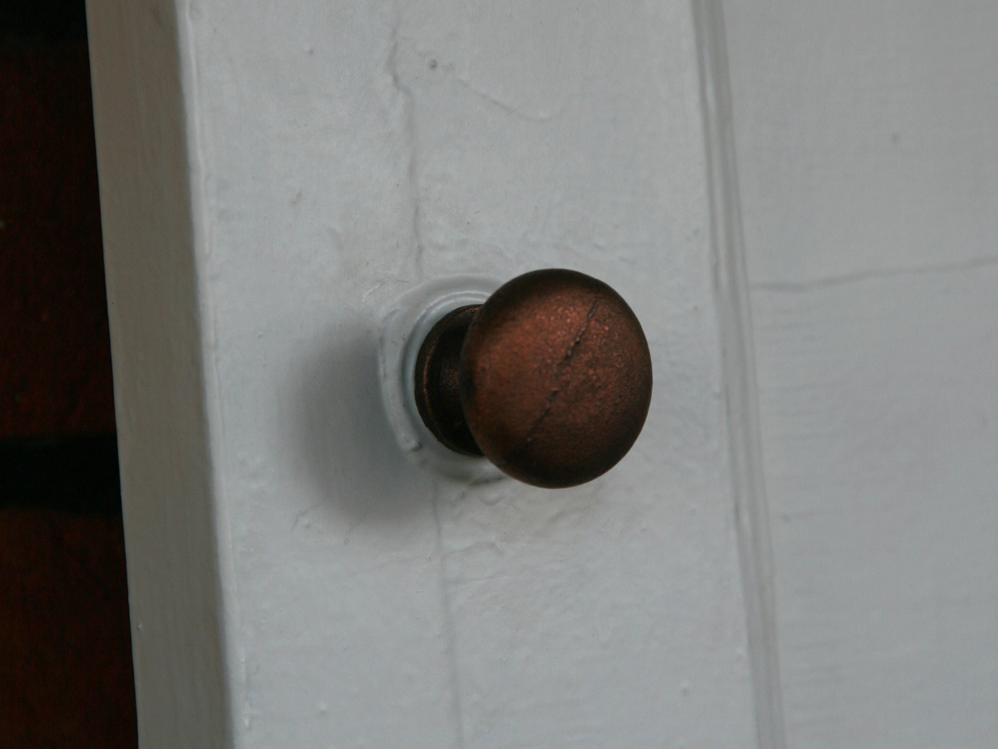 Knob Plain Shaker with Seam Cast Antique Copper 32mm image 1