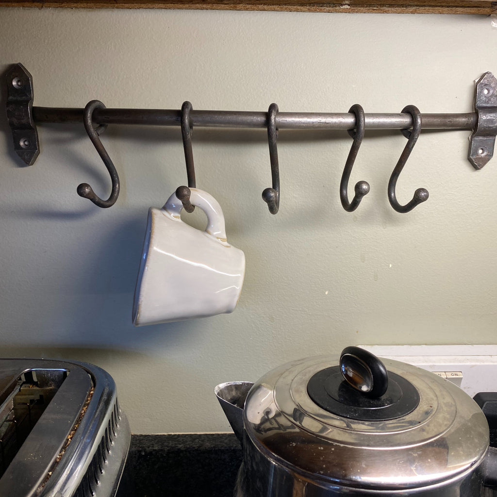 Kitchen Utensil Rail - Antique Iron image 2