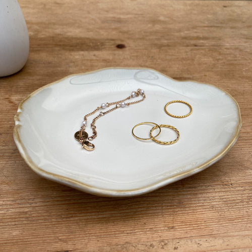 Ceramic Trinket Dish - Oyster Beige image 0