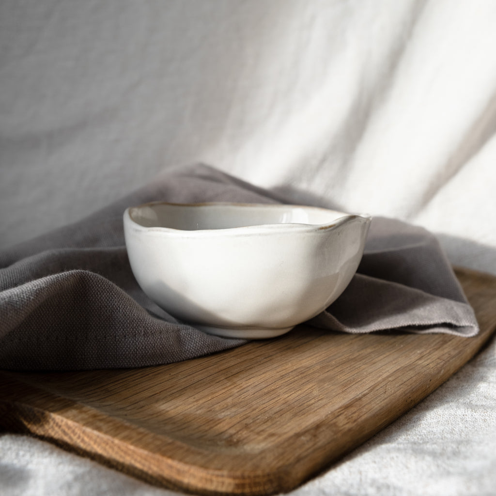 Eden Ceramic Small Bowl Set of 2 - Oyster Beige image 1