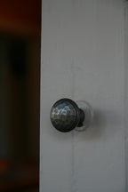 Knob – Hammered Top Cast Waxed Antique Iron 32mm image 1