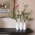 Bud Vase Set of 3 Matte White - Ribbed image 0