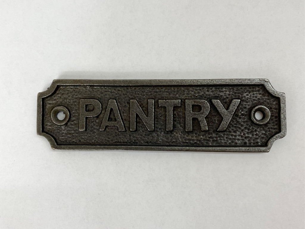 Pantry Door Plaque - Antique Iron image 0