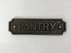 Pantry Door Plaque - Antique Iron image 0