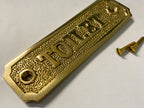 Bathroom Plaque Toilet Sign - Solid Brass image 3