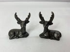 Deer Ornament Pair of Sitting Stag image 0