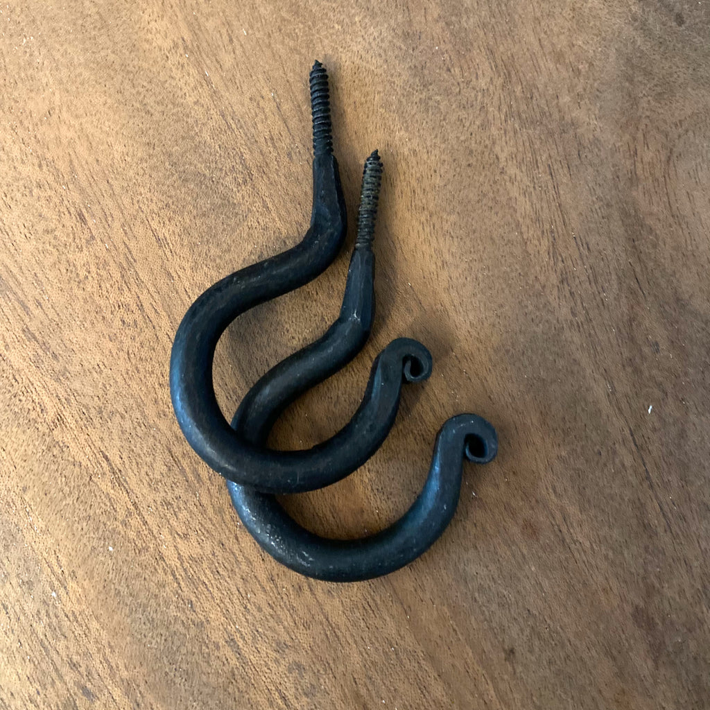 Screw In Hook Antique Iron image 0