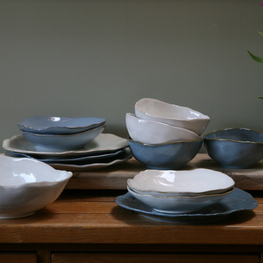 Ceramic Cereal Bowl Set of 2 - Ocean Blue image 5