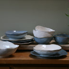 Ceramic Cereal Bowl Set of 2 - Ocean Blue image 5