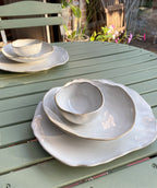 Eden Ceramic Dinnerware Set  - Oyster White (Set of 6) image 0