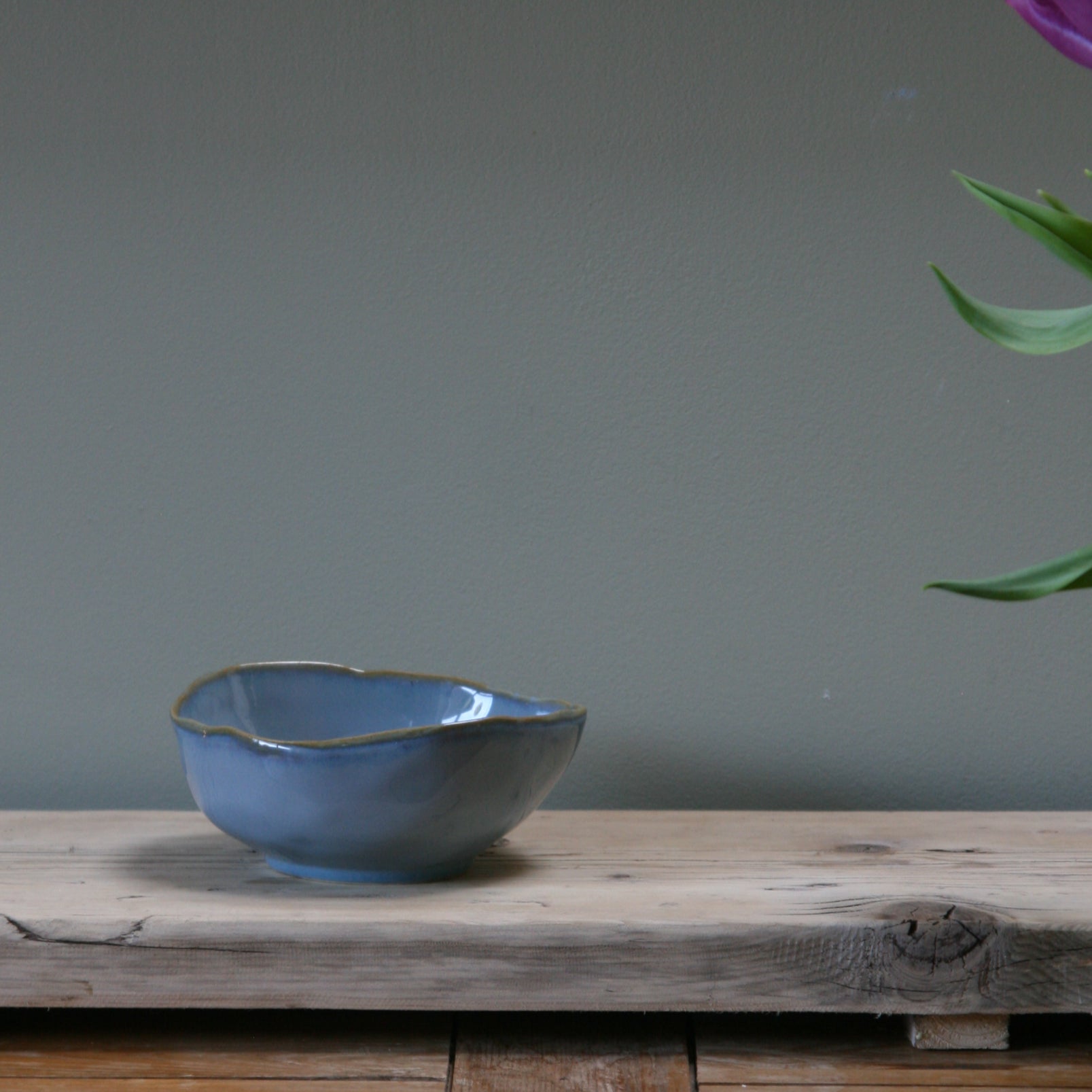 Ceramic Cereal Bowl Set of 2 - Ocean Blue image 4