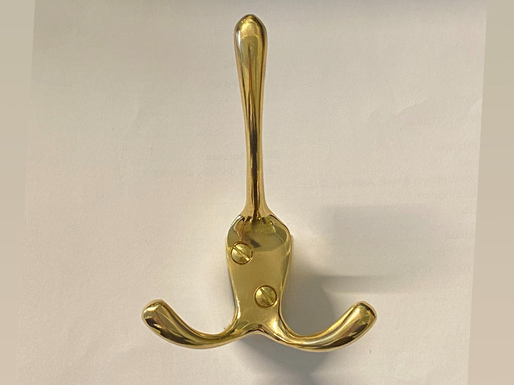 Coat Hook - Polished Brass image 1