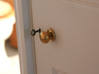 Cupboard Knob screw & Plate Polished Brass Hollow 32mm image 0