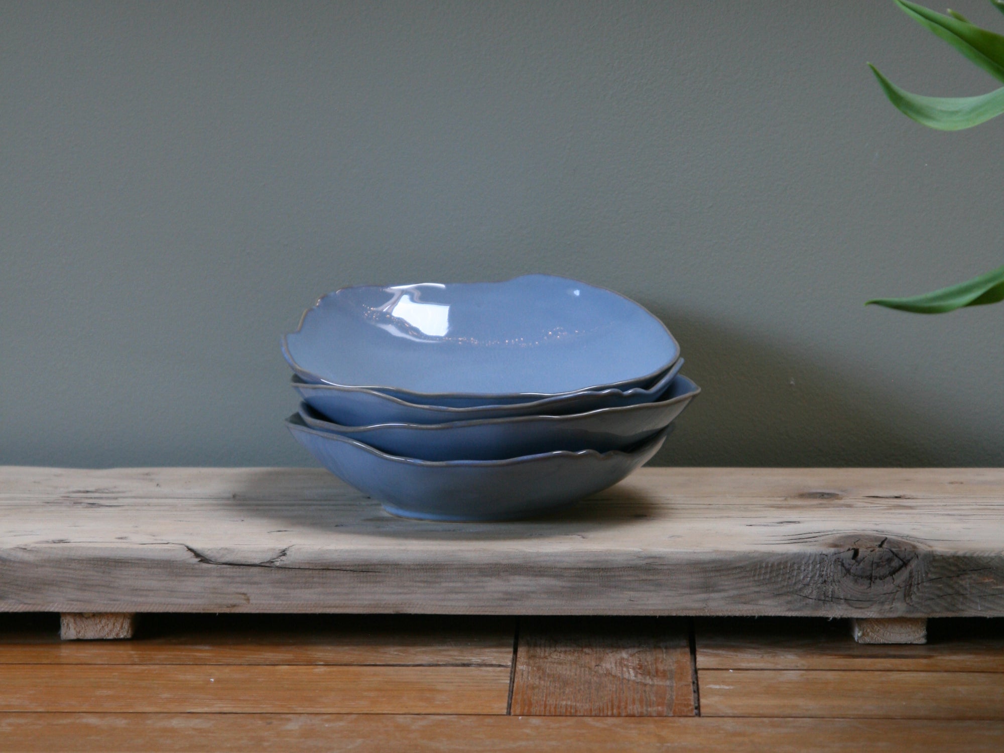 Eden Ceramic Pasta Bowl Set of 2 - Ocean Blue image 4