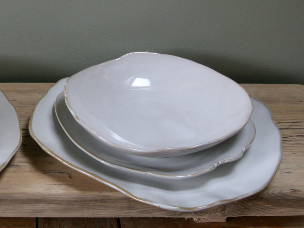 Eden Ceramic Dinnerware Set 3 - Oyster White (Set of 6) image 4