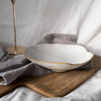 Eden Ceramic Shallow Bowl Set of 2 - Oyster White image 0