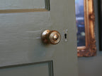 Brass Door Knob Beehive Ribbed image 2