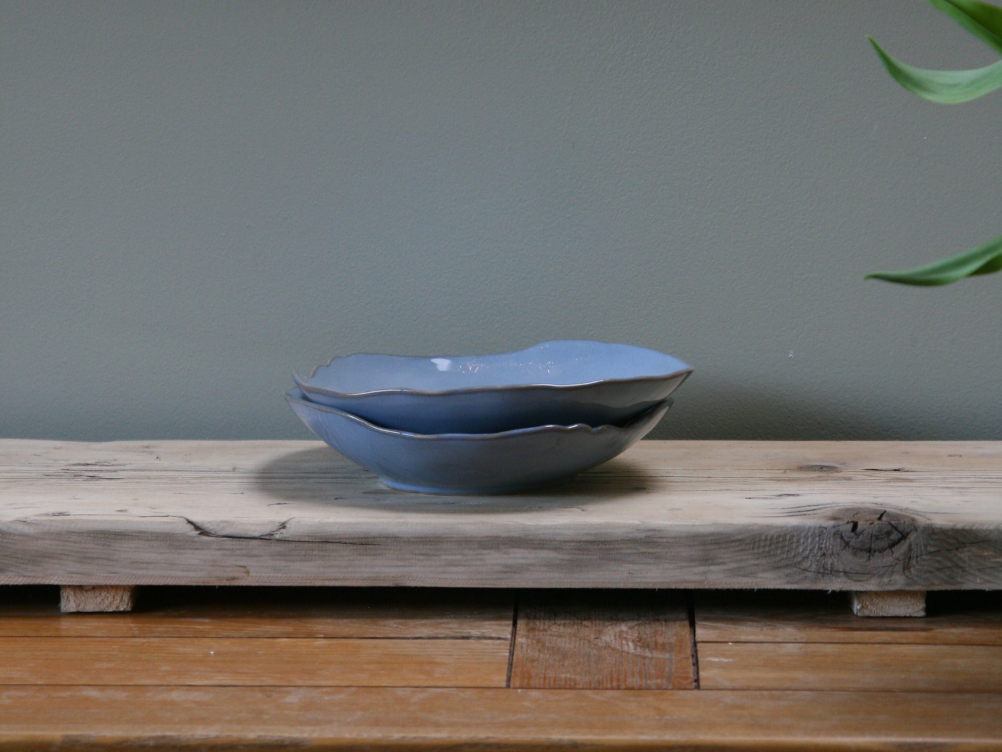 Eden Ceramic Pasta Bowl Set of 2 - Ocean Blue image 0