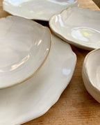 Eden Ceramic Dinnerware Set  - Oyster White (Set of 6) image 3