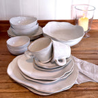 Eden Ceramic Dinner Plate Set of 2 - Oyster White image 2