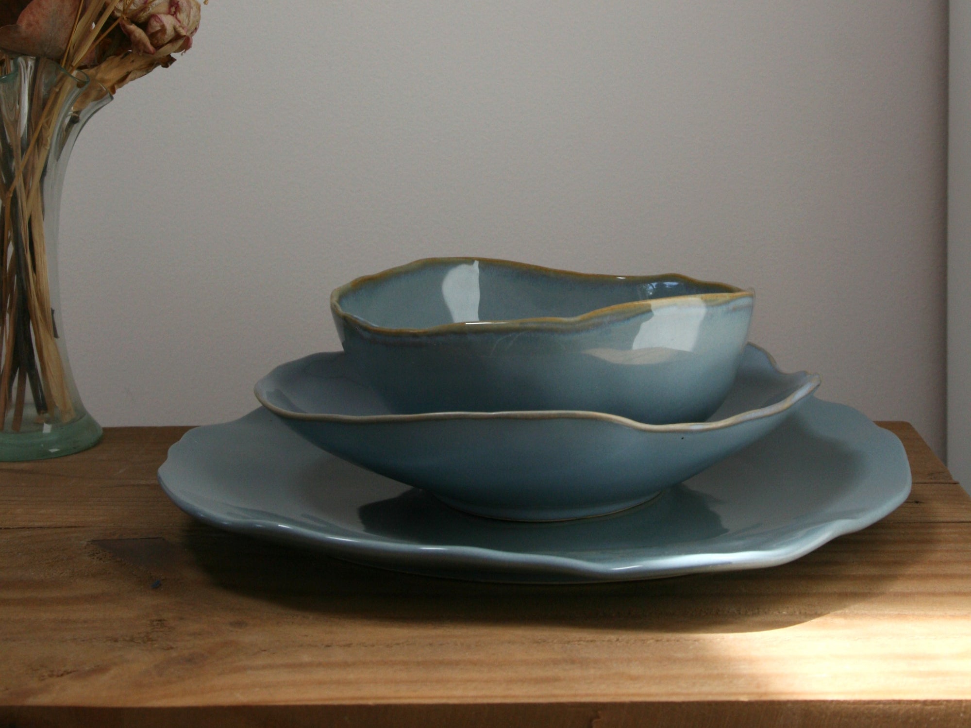 Eden Ceramic Dinner Plate Set of 2 - Ocean Blue image 2