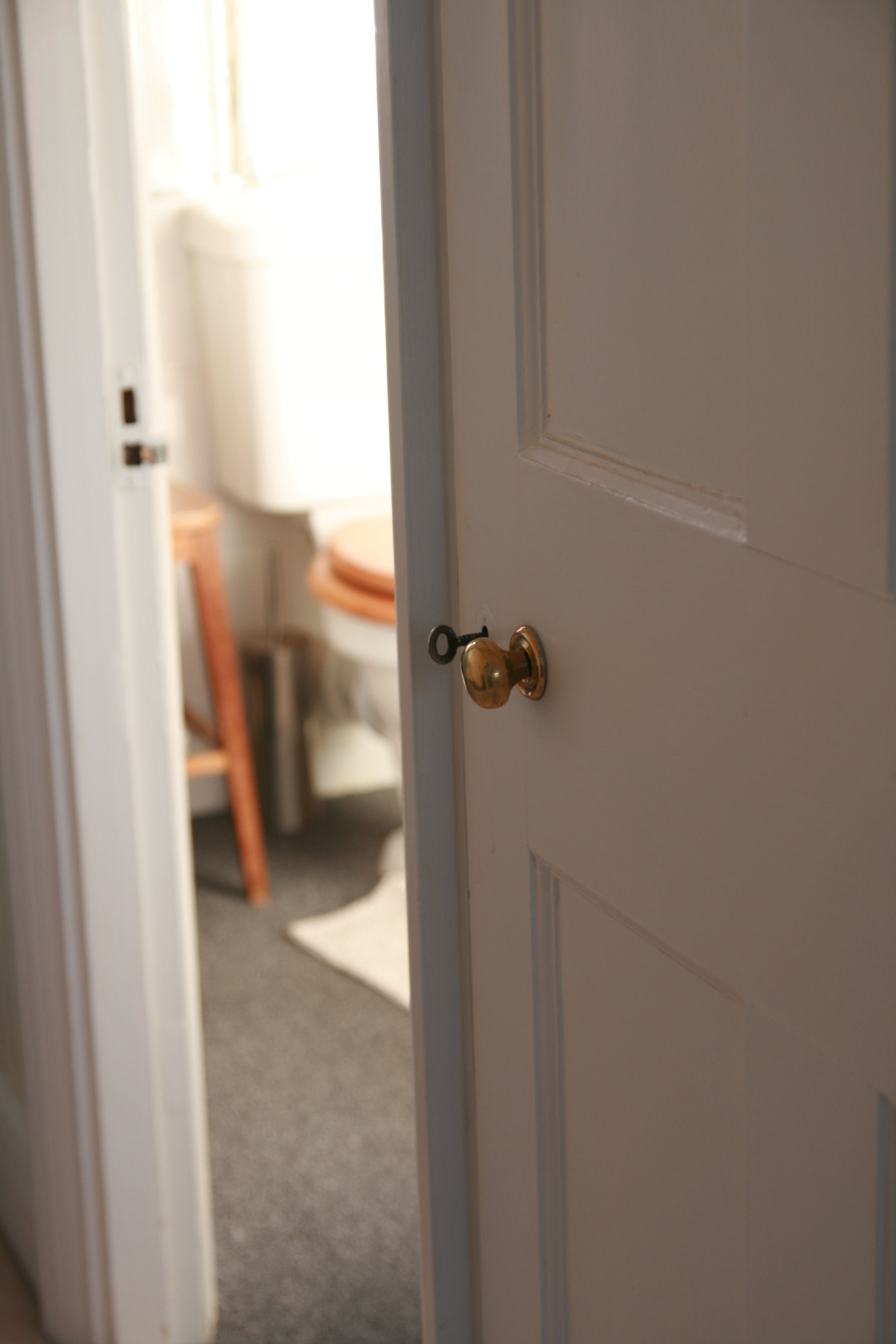 Cupboard Knob screw & Plate Polished Brass Hollow 32mm image 1