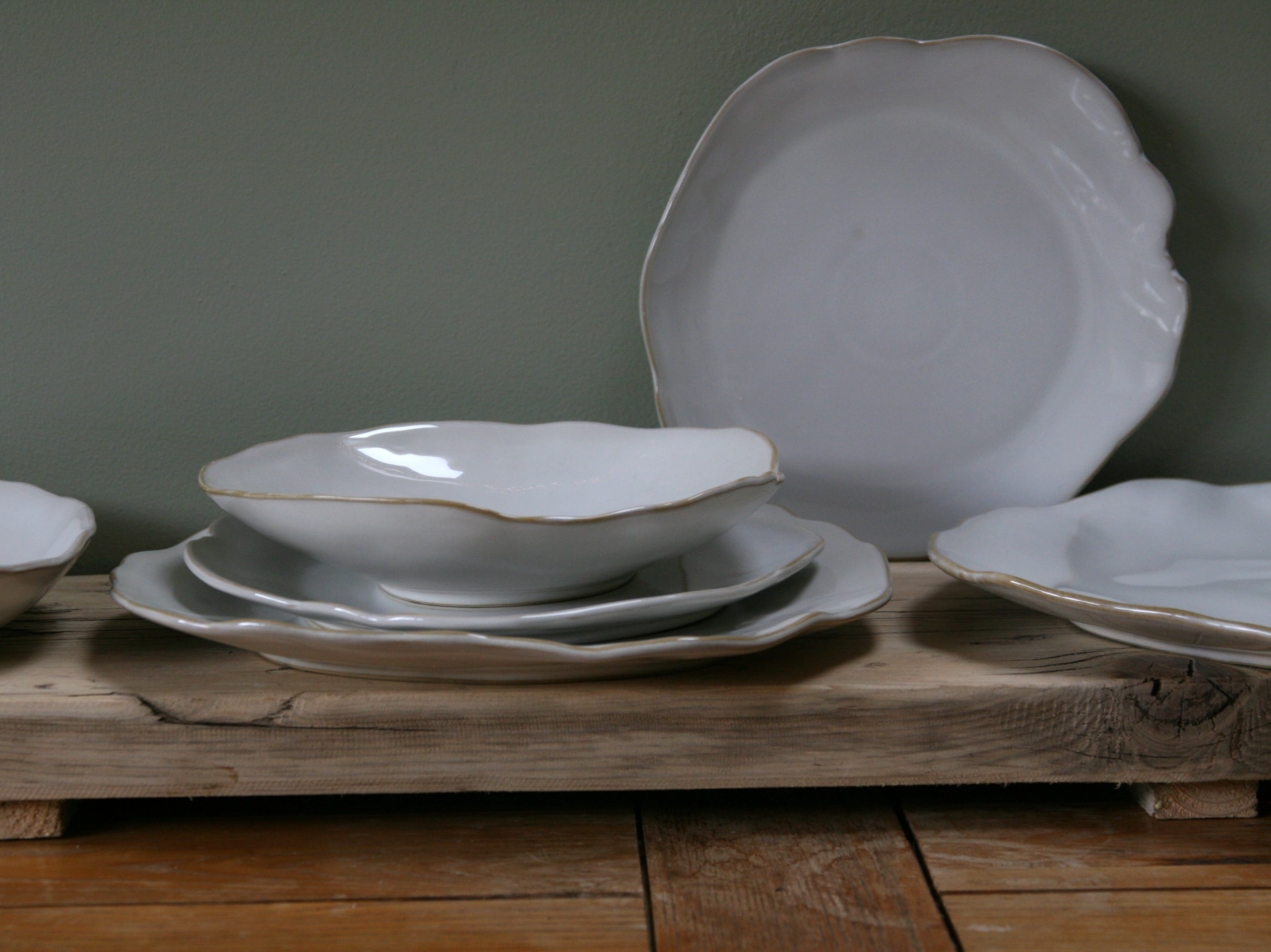 Eden Ceramic Dinnerware Set 3 - Oyster White (Set of 6) image 1