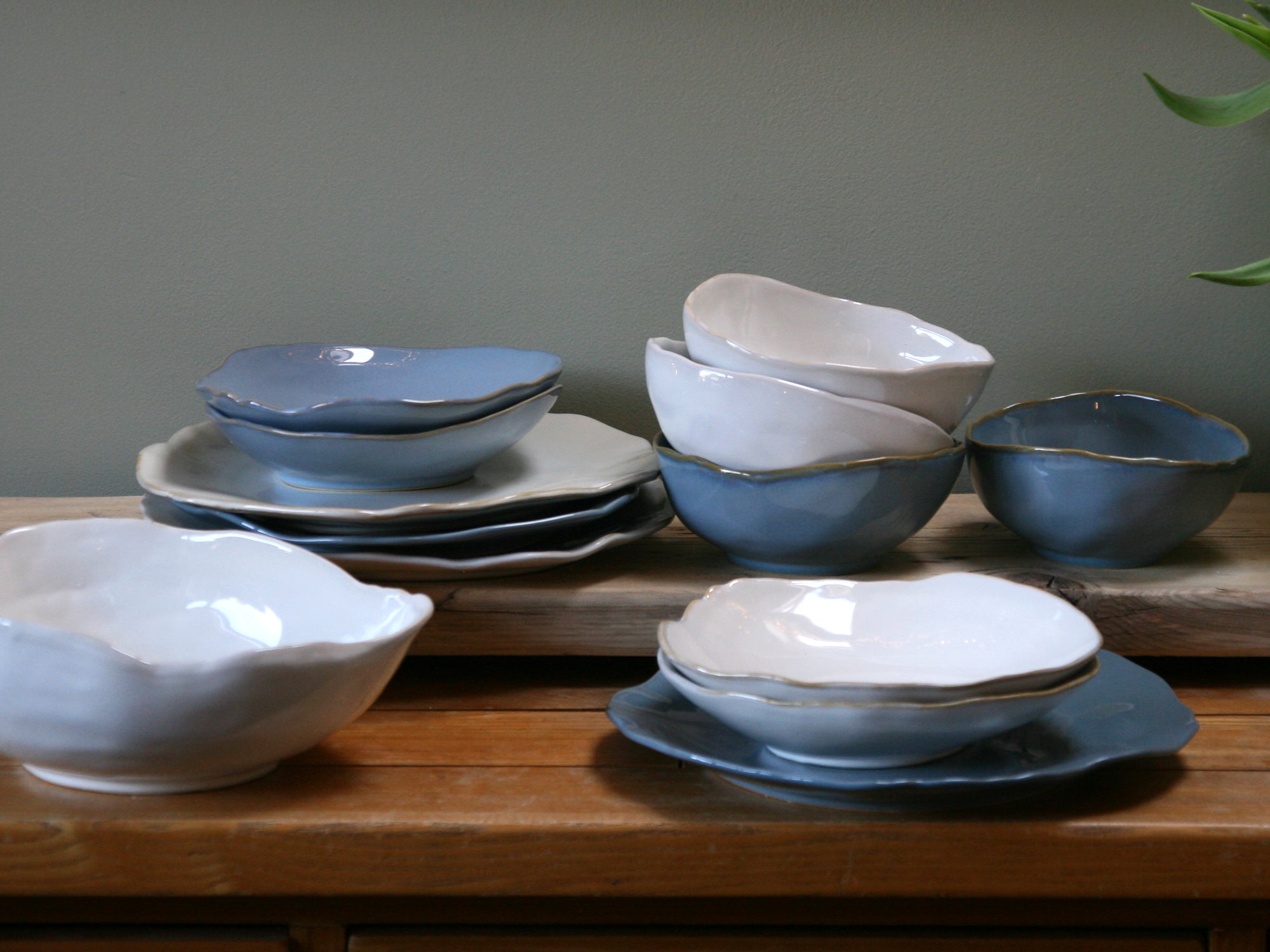 Eden Ceramic Pasta Bowl Set of 2 - Ocean Blue image 7