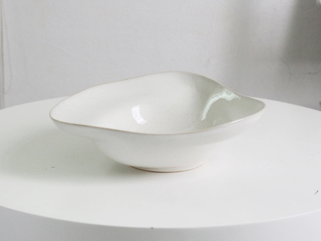 Large Serving Bowl - White Speckled image 1