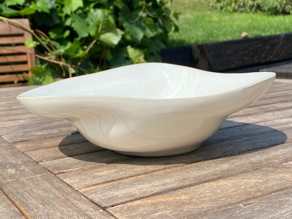 Large Serving Bowl - White Speckled image 2