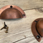 Cup Handle Antique Copper Drawer Pull image 3