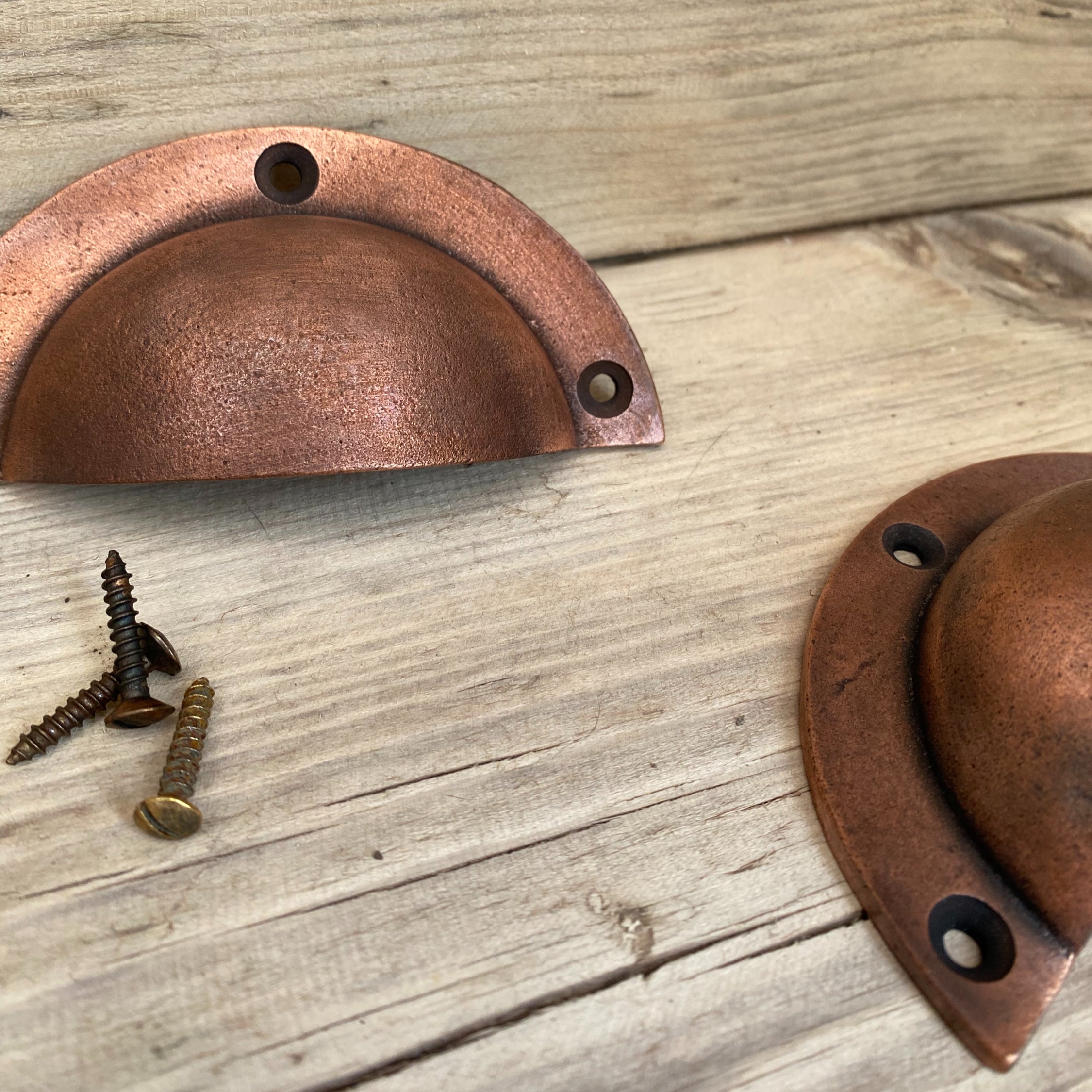 Cup Handle Antique Copper Drawer Pull image 3