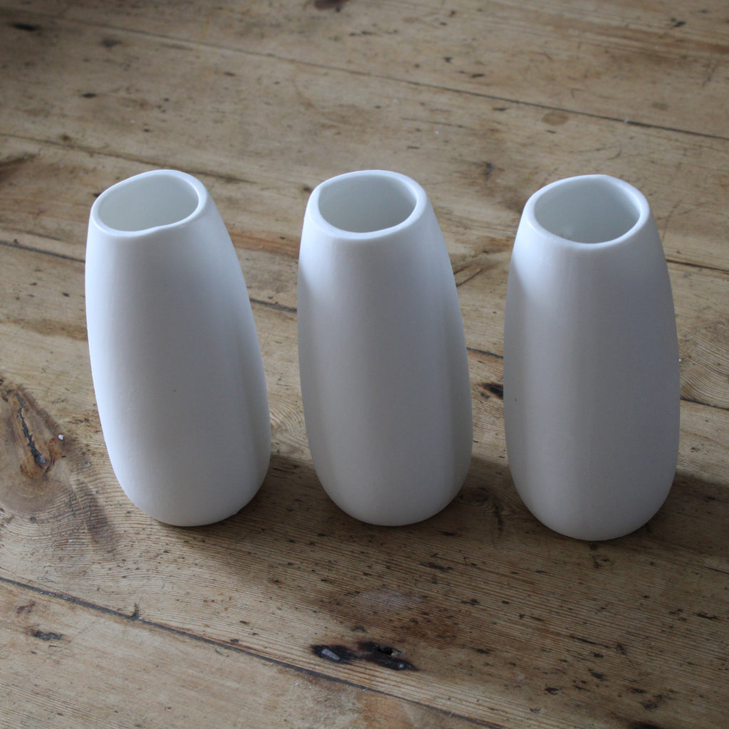 Bud Vase Set of 3 Matte White - Smooth image 0