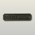 Guest Room Door Plaque Antique Iron