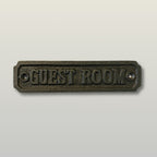 Guest Room Door Plaque Antique Iron