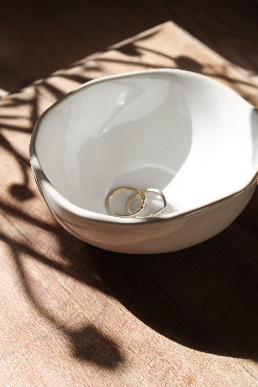 Ceramic Ring Dish White - Small
