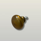 Antique Solid Brass Shaker Ellipse Cabinet Knob 32mm