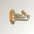 Solid Brass Victorian Triple Swivel Wall Hook