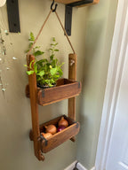 Reclaimed Teak & Brick Mould Hanging Containers