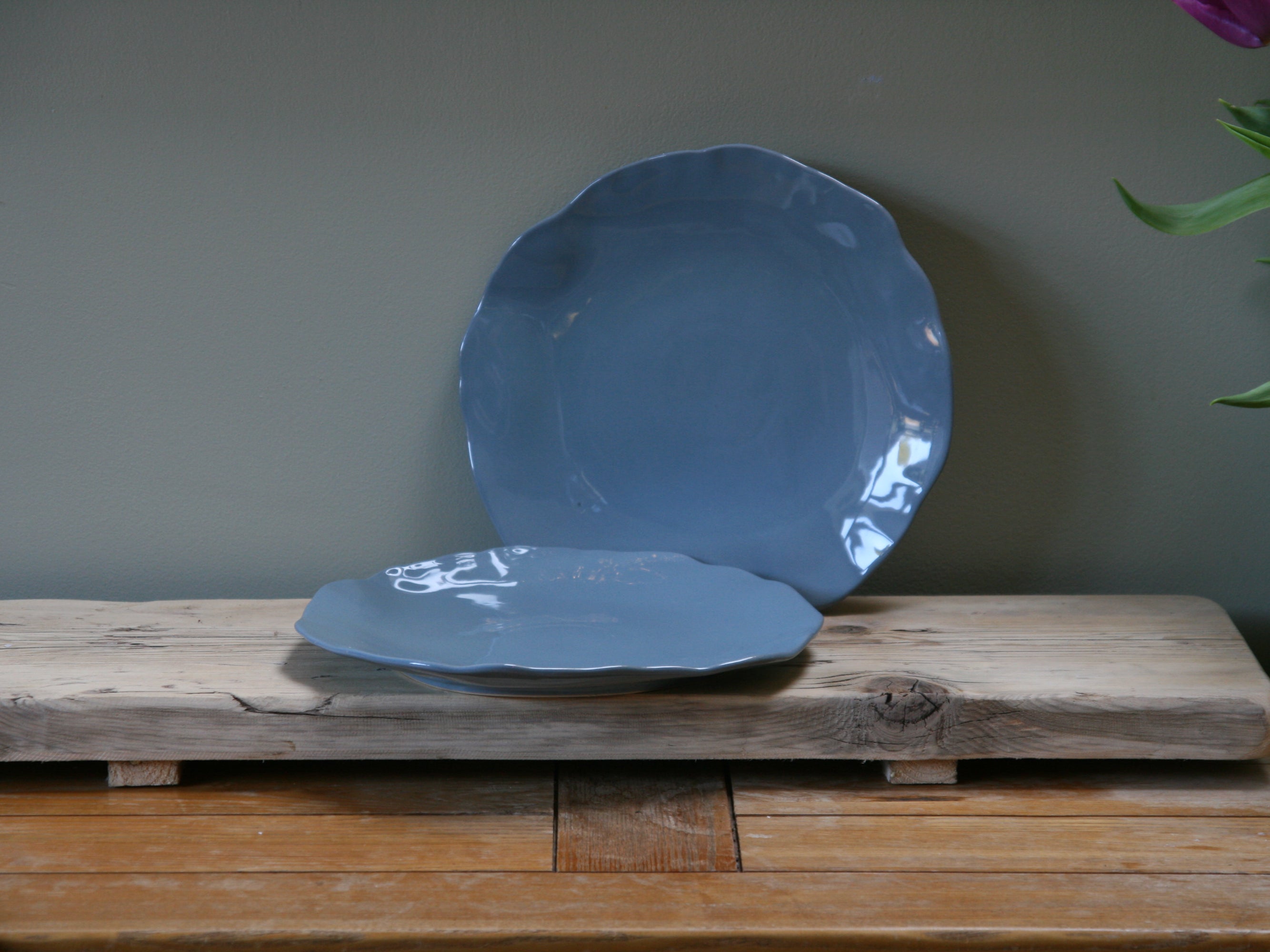 Eden Ceramic Dinner Plate Set of 2 - Ocean Blue image 0